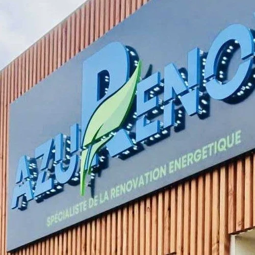 Enseigne lettres découpées avec rétroéclairage